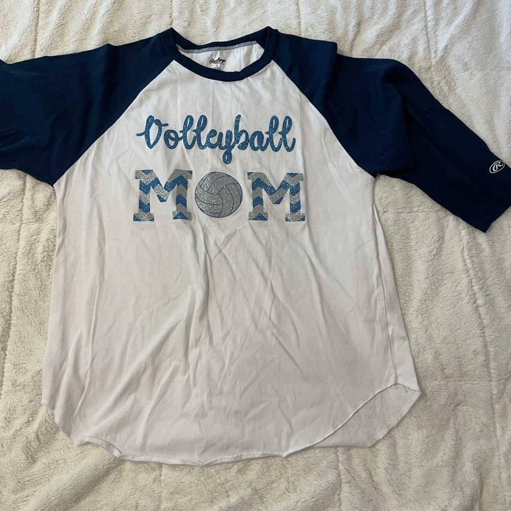 Glitter Volleyball Mom half-sleeve